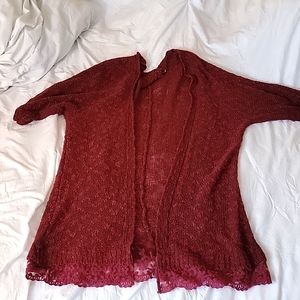 Charlotte Russe Women's Burgundy long sweater